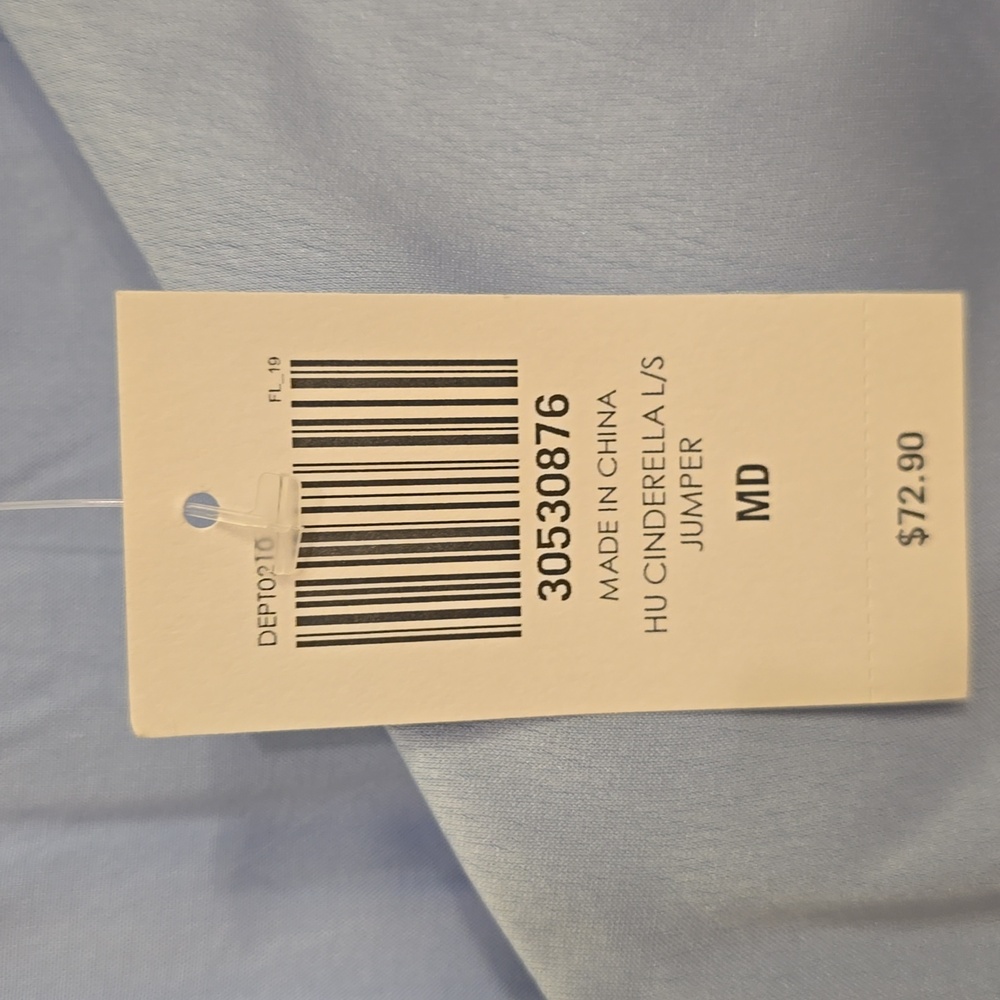 Disney Light Blue Romper with Floral Sleeves - Picture 5 of 5